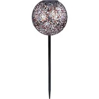 GLOBO LIGHTING LED Solarleuchte SOLAR, LED fest integriert, Warmweiß, Solarlampe für Garten, Toller Lichteffekt, Solarkugel mit Erdspieß