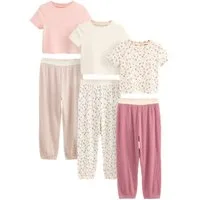 Next Pyjama Schlafanzug mit Jogginghose im 3er-Pack (6 tlg)