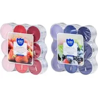 Levandeo® Duftkerze 36 Kerzen Duft Teelichter 2x18 Stück Erdbeere Waldfrucht Duftkerzen So