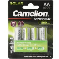 Camelion Camelion AA AlwaysReady Akku, ideal für Solar-Leuchten, Telefone, Mes Akku 800 mAh (1,2 V)