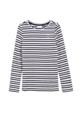 s.Oliver - T-Shirt blau/weiß - Gr. - 98