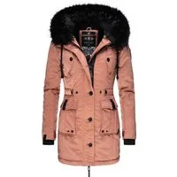 Navahoo Wintermantel Luluna Prc edler Parka mit großer Kunstfellkapuze