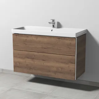 Sanipa 3way Waschtischunterbau zu Villeroy & Boch Avento Waschtisch mit 2 Auszügen, Eiche-Tabak BR62450