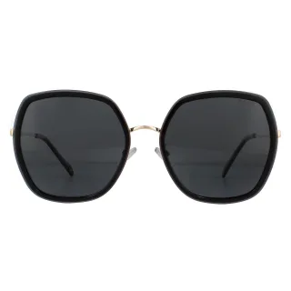 Polaroid Square Womens Grau Gold Grau Polarisierte Sonnenbrille