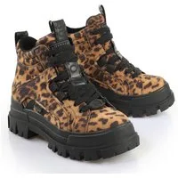 Buffalo ASPHA NC MID Schnürboots Trendboots, Stiefelette, Plateauboots im Leo-Look