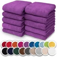 NatureMark Seiftuch 10er-Set Seiftücher 30x30cm 100% Baumwolle, (10-St), Frottier Waschlappen Seiflappen 30 x 30 cm, Lila