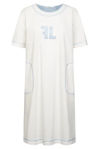 Féraud - Nightdress 3261056 logoprint blue - Gr. - 42
