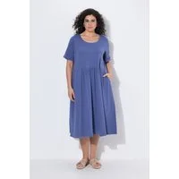 Ulla Popken Midikleid Jersey-Midikleid A-Linie Rundhals Halbarm