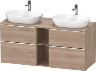 Duravit D-Neo Konsolen-Waschtischunterbau wandhängend 1400x550x664 Az 2 Ei mr Mt DE4970B10550000
