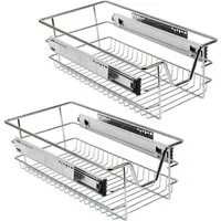 Clanmacy Schublade 2/4/6x 30-60cm Küchenschublade Schrankauszug Teleskopschublade