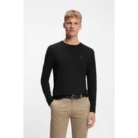 BOSS ORANGE Langarmshirt Tacks mit Markenlogo auf der Brust