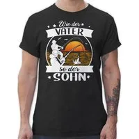 Shirtracer T-Shirt Wie der Vater so der Sohn - Angeln - weiß/orange Angler Geschenke