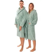 Lavea Bademantel Damen und Herren, Morgenmantel Mexico, Hotelbademantel, Lang, 100% Baumwolle, mit Kapuze, hochwertiger Bindegürtel, Weich & Saugstark - Spa Feeling für Zuhause