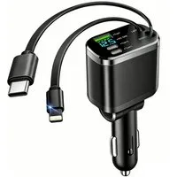 neue dawn Zigarettenanzünder USB C Auto Schnell Ladegerät für iPhone Samsung KFZ-Netzteil (für iPhone 17/16/15/14/13/12,Samsung S25/S24/S23/S22/S21,mit ladekabel)