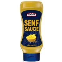 Homann Saucen, Homann Senfsauce vegan würzig-pikante Sauce Squeezeflasche 430ml