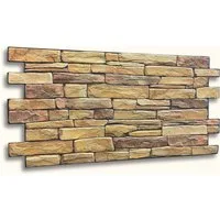 IKHEMalarka 3D Wandpaneel 4qm/10 Stück 3D PVC FLIESEN Wandpaneele, BxL: 50,00x92,00 cm, 4,00 qm, Wandverkleidung PVC-Verkleidung IMITATION OF STONE Stein Imitation