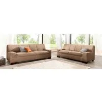 DOMO collection Polstergarnitur Norma kubisch und zeitlos, (Set, 2-tlg), bestehend aus je einem 2- und 3-Sitzer