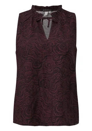 qs - Bluse rot/schwarz - Gr. - 42