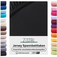 Zestri Spannbettlaken für Boxspringbett Wasserbett Topper & Matratzen Jersey 100% Baumwolle, Gummizug: rundum, Große Auswahl an Farben & Größen - Steghöhe bis 40cm wählbar