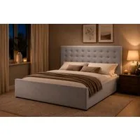 OTTO home Polsterbett Hamar, Knopfsteppung im Kopfteil, bis 250 KG belastbar (3 Breiten: 100cm/ 140cm/ 180cm), in verschiedenen Größen und Stoffen und Farben