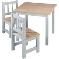 roba® Kindersitzgruppe Woody, Holzdekor/taupe, (3-tlg)