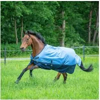BUSSE Pferde-Regendecke Busse Outdoordecke 3D Air Rain 0g - eisblau (navy)