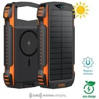 4smarts Solar Powerbank TitanPack UltiMag 20000mAh, schwarz Solar Powerbank