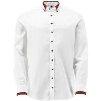 Orbis Textil GmbH & Co. KG Trachtenhemd Trachtenhemd - NINO II - weinrot/weiß, schwarz/weiß