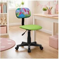 HTI-Line Drehstuhl Kinderdrehstuhl mit Prinzessin und Einhorn Motiv höhenverstellbar Grün (Stück, 1 St), Schreibtischstuhl mit Motivdruck