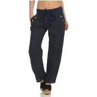 malito more than fashion Leinenhose malito Damen Hose aus Leinen, Stoffhose in Unifarben, feine Freizeit feine Leinen Hose mit Stoffbindegürtel