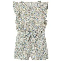 vertbaudet Jumpsuit Kurzer Mädchen Jumpsuit mit Volants, Musselin