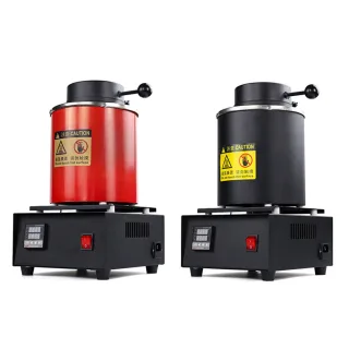 1400W Digital Gold Melting Furnace Kit 1100°C Electric Smelter with Graphite Crucible Ingot Mold for Gold Silver Copper