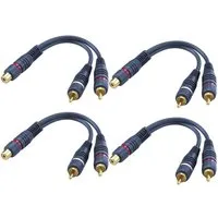 euroharry RCA weiblich Buchse zu Dual männlich Stecker 15cm Audio Kabel Adapter Audio- & Video-Adapter