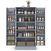 COSTWAY Küchenbuffet Küchenschrank Vorratsschrank mit verstellbarer Ablage, 60x40x120cm