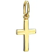 JEVELION Kettenanhänger Kleiner Kreuz-Anhänger 333 Gold (Goldkreuz, für Damen und Kinder), Taufkreuz Kreuz - Made in Germany