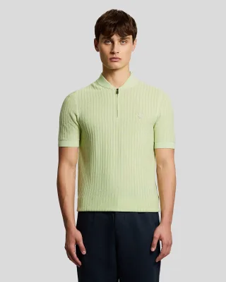 Superfeine Baumwolle 1/4 Zip Strick-Polo