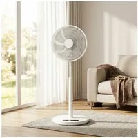 HOMCOM Standventilator Bodenventilator, 39 cm Durchmesser, Leiser, 12 Geschwindigkeiten, Fernbedienung, Timer