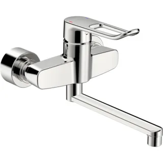 Hansa Hansaclinica Waschtischarmatur 01536286 Wandmontage, Bügelhebel, Ausladung 277 mm, chrom
