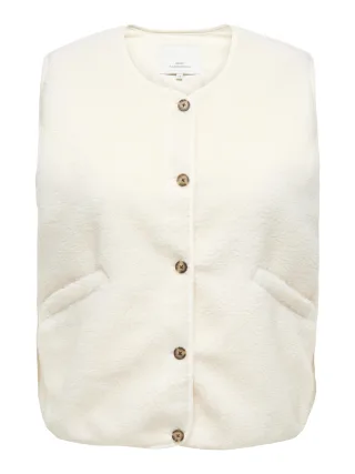 ONLY CARMAKOMA - CARBABY TEDDY VEST PNT Pumice Stone - Gr. - 48