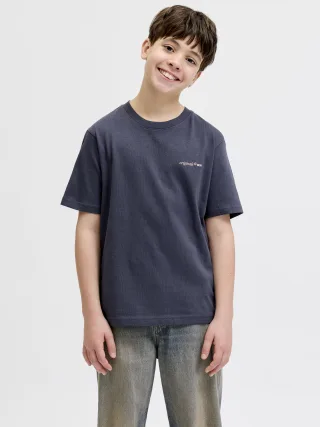 JACK&JONES - JORMONTAUK BACK GRAPHIC TEE SS EA26 JNR Odyssey Gray - Gr. - 152