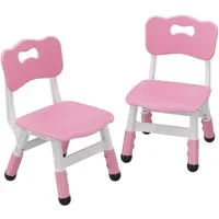 GarveeMore Kindersitzgruppe Kinderstuhl Set von 2, 3 Ebene Höhenverstellbar