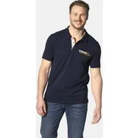 Jan Vanderstorm Poloshirt JAKOV mit Kontrast-Knopfleiste