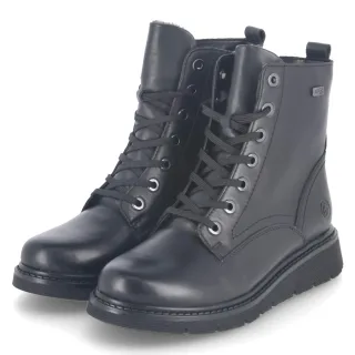 Remonte Schnürboots - Gr. 38 - Schwarz - Glattleder