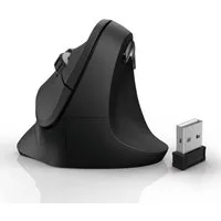Hama Ergonomische vertikale Funkmaus für PC Laptop, ohne Kabel, Schwarz ergonomische Maus (USB, Funk, Vorbeugung Tennisarm/Mausarm)