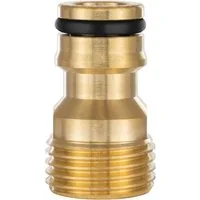 Poppstar Anschlussstück Wasserhahn-Schlauchadapter mit Außengewinde und Steckkupplung, (1-tlg., für Gartenschlauch), Gewinde 1/2" AG