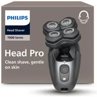 Philips Glatzen-Rasierer HS7980/15, Haarschneider mit 36 ComfortCut-Klingen, inkl. Reinigungsstation