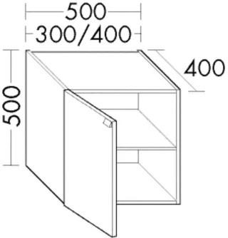Burgbad Unterschrank rc40 System PG2 500x300x400 Nussbaum Cognac, USHW030LF4111 USHW030LF4111