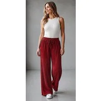 Worldclassca Stoffhose Worldclassca Crinkle-Hose Stoffhose Plissierte Weite Sommerhose Neue Kollektion - Stilvolle und gemütliche Sommer Mode für Damen