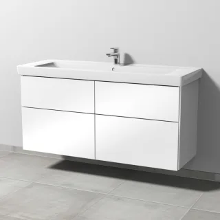 Sanipa 3way Waschtischunterbau zu Villeroy & Boch Subway 2.0 Waschtisch mit 4 Auszügen, Weiß-Glanz BS61678