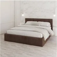 FDM Polsterbett AMBER modern mit Bettkasten MADE IN EU - mit Cord Bezug (verfügbar 90x200 120x200 140x200 160x200 180x200cm, Bettrahmen, Bett, mit großen gepolsterten Kopfteil, mit Bettkasten zum aufklappen), Hebbarer Metallrahmen, Bettkasten, mit/oh